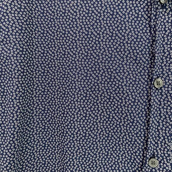 Slate & Stone Navy Circle Print Short Sleeve Button Down Size L - Picture 7 of 9